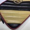 Gucci Diagonal GG Marmont Small Shoulder Camera Bag 447632 Black/Beige