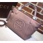 Gucci Soho Leather Top Handle Bag 369176 Nude Pink