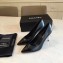 Chanel Pearl Heel 8cm Lambskin and Patent Calfskin Pumps G35534 Black 2020