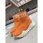 Versace Logo Print Knit Sock Sneakers Orange 2019