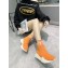 Versace Logo Print Knit Sock Sneakers Orange 2019