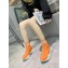 Versace Logo Print Knit Sock Sneakers Orange 2019