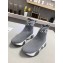 Versace Logo Print Knit Sock Sneakers Gray 2019