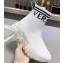 Versace Logo Print Knit Sock Sneakers White 2019