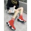 Versace Logo Print Knit Sock Sneakers Red 2019
