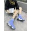 Versace Logo Print Knit Sock Sneakers Sky Blue 2019