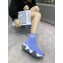 Versace Logo Print Knit Sock Sneakers Sky Blue 2019