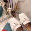 Prada Heel 7cm Patent Leather Triangle Logo Sandals White 2020