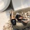 Prada Heel 7cm Patent Leather Triangle Logo Sandals Black 2020