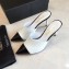 Chanel Pearl Heel 8cm Lambskin and Patent Calfskin Mules G35540 White/Black 2020