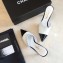 Chanel Pearl Heel 8cm Lambskin and Patent Calfskin Mules G35540 White/Black 2020