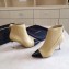 Chanel Pearl Heel 8cm Lambskin and Grosgrain Ankle Boots G35548 Beige/Black 2020