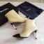 Chanel Pearl Heel 8cm Lambskin and Grosgrain Ankle Boots G35548 Beige/Black 2020