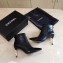 Chanel Pearl Heel 8cm Lambskin and Patent Calfskin Ankle Boots G35548 Black 2020