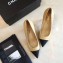 Chanel Pearl Heel 8cm Lambskin and Grosgrain Pumps G35534 Beige/Black 2020