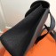 Hermes Halzan Togo Calfskin Leather Bag Black