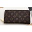 Louis Vuitton Zippy Wallet Monogram Canvas M42616 Brown
