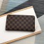 Louis Vuitton Zippy Organizer Wallet Damier Ebene Canvas N63502