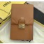 Fendi Vertical Wallet On Chain Kan U Mini Bag Brown 2020
