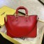 Fendi Calf Leather FF Tote Medium Bag Red 2020