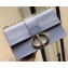 Dior 30 Montaigne Stamped Grain Calfskin Flap Chain Bag Baby Blue 2020