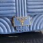 Prada Diagramme Leather Shoulder Bag 1BD217 Blue 2020