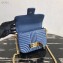 Prada Diagramme Leather Shoulder Bag 1BD217 Blue 2020