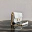 Prada Diagramme Leather Shoulder Bag 1BD217 White 2020