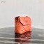 Prada Stitched Leather Small Spectrum Shoulder Bag 1BD233 Orange 2020