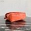 Prada Stitched Leather Small Spectrum Shoulder Bag 1BD233 Orange 2020