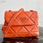 Prada Stitched Leather Small Spectrum Shoulder Bag 1BD233 Orange 2020