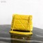 Prada Stitched Leather Small Spectrum Shoulder Bag 1BD233 Yellow 2020