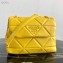 Prada Stitched Leather Small Spectrum Shoulder Bag 1BD233 Yellow 2020