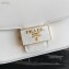 Prada Emblème Saffiano Leather Shoulder Bag 1BD217 White 2020