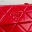 Prada Stitched Leather Small Spectrum Shoulder Bag 1BD233 Red 2020
