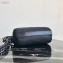 Prada Nylon Shoulder Bag with Studs 1BC100 Black/Blue 2020