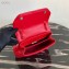 Prada Stitched Leather Small Spectrum Shoulder Bag 1BD233 Red 2020