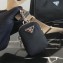 Prada Re-Edition 2005 Nylon Shoulder Hobo Bag 1BH204 Black/Camel 2020