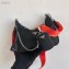 Prada Re-Edition 2005 Nylon Shoulder Hobo Bag 1BH204 Black/Orange 2020
