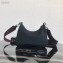Prada Re-Edition 2005 Nylon Shoulder Hobo Bag 1BH204 Black/Purple 2020
