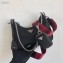 Prada Re-Edition 2005 Nylon Shoulder Hobo Bag 1BH204 Black/Dark Red 2020