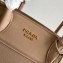 Prada Esplanade Saffiano and Calf Leather Bag 1BA046 Nude