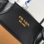 Prada Esplanade Saffiano and Calf Leather Bag 1BA046 Black/Brown