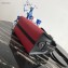 Prada Esplanade Saffiano and Calf Leather Bag 1BA046 Black/Red