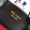 Prada Esplanade Saffiano and Calf Leather Bag 1BA046 Black/Red