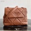 Prada Stitched Leather Small Spectrum Shoulder Bag 1BD233 Brown 2020