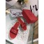 Valentino VLOGO Flat Calfskin Slide Sandals Red 2020