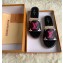 Louis Vuitton Monogram Espadrilles Slipper Sandals Black/Multicolor 2020