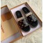 Louis Vuitton Monogram Espadrilles Slipper Sandals Black/Gold Logo 2020