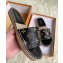 Louis Vuitton Monogram Espadrilles Slipper Sandals Black/Gold Logo 2020